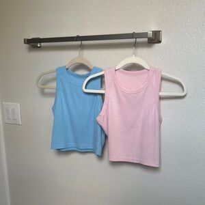 2 Pack Tank Tops - Blue and Pink
